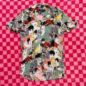 Zara Man Multicolor Graphic Button-Down Shirt